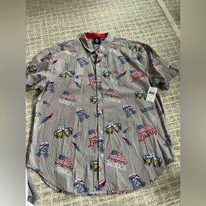 Patriotic Gray Men's Shirt USA XL NWT